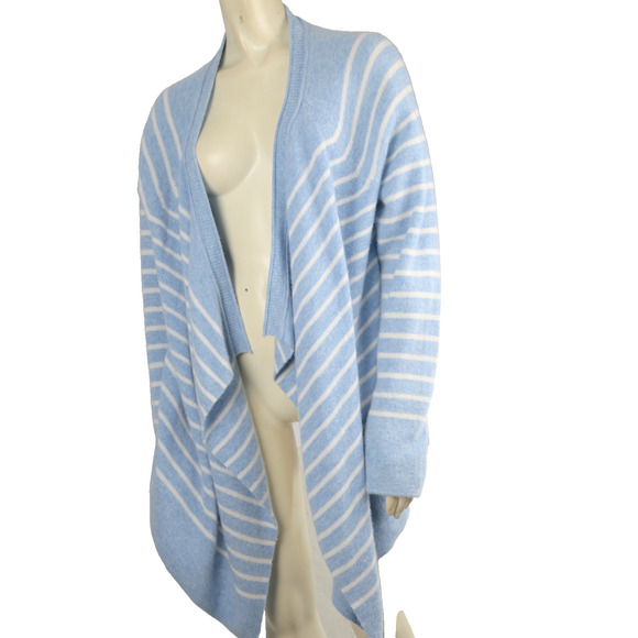 Vineyard Vines Cashmere Striped Cardigan Sweater Blue Women’s XL Soft Knit - Picture 1 of 15